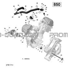 Rotax - Refroidissement Moteur - 850 EFI pour Can-am Toutes les cylindrées 2022 Outlander MAX 850 EFI - XT