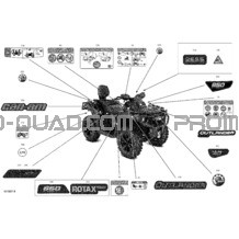 Carrosserie - Décalques pour Can-am Toutes les cylindrées 2022 Outlander MAX 850 EFI - XT