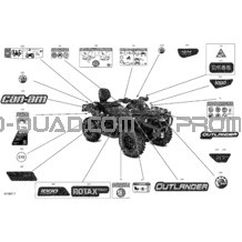Carrosserie - Décalques pour Can-am Toutes les cylindrées 2022 Outlander MAX 1000R EFI - XTP