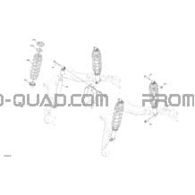 Suspension - Amortisseurs Arrières pour Can-am Toutes les cylindrées 2022 Outlander MAX 6X6 - 450 EFI - DPS