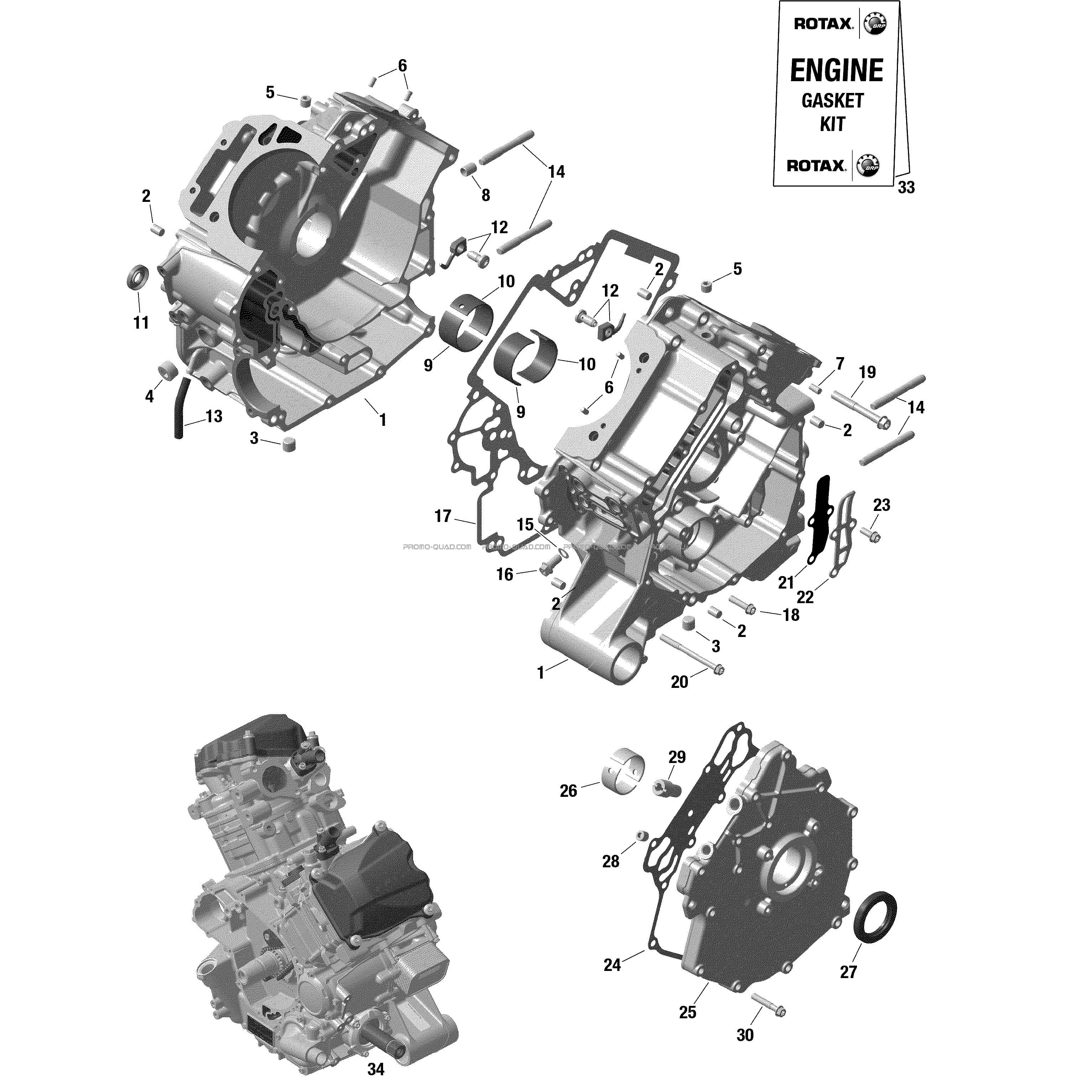 Rotax - Carter - 215 - 349  Can-am  2022 Toutes les cylindrées  pièces OEMRotax - Carter - 215 - 349  Can-am  2022 Toutes les cylindrées  pièces OEM