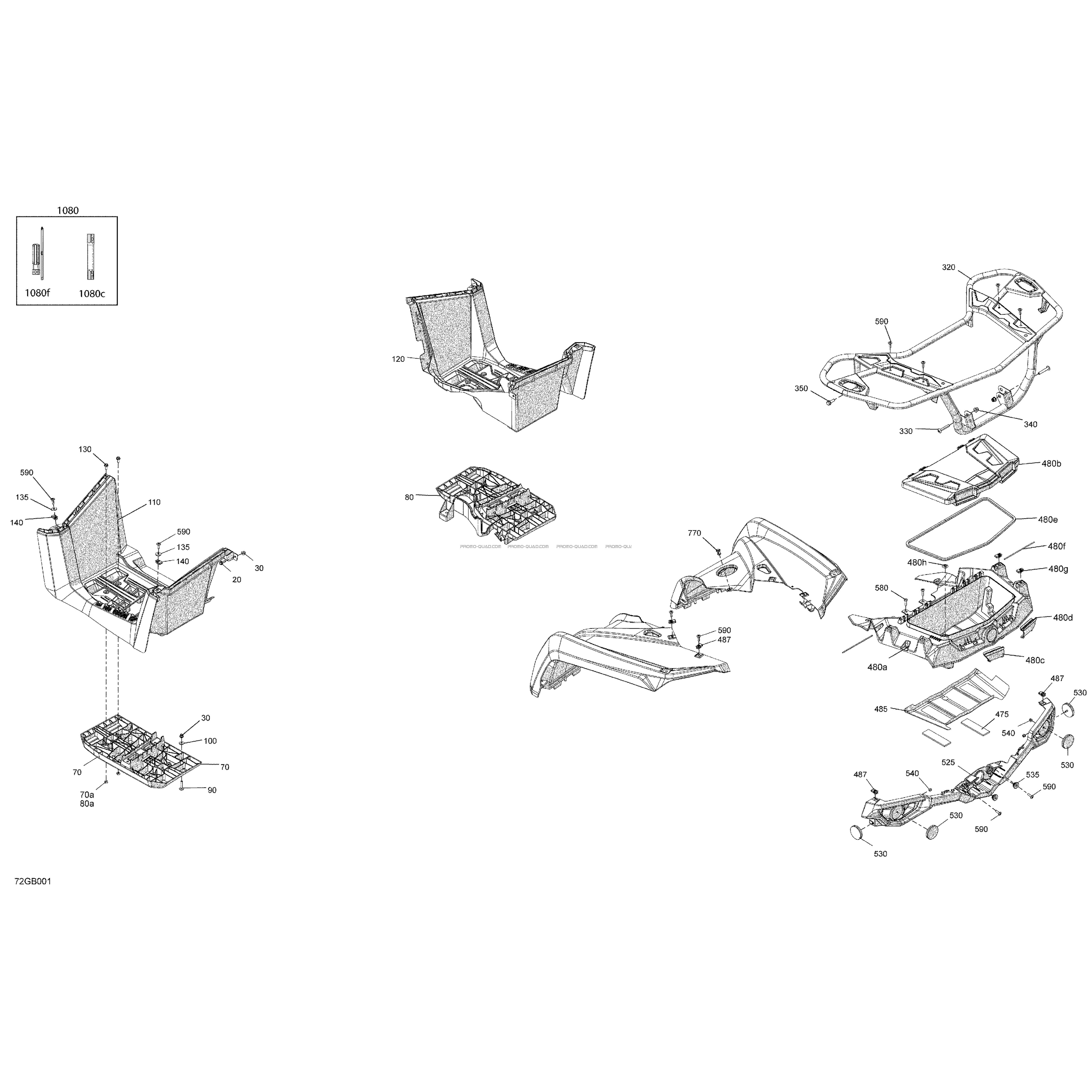 Carrosserie - Section Arrière  Can-am  2022 Toutes les cylindrées  Original parts OEMCarrosserie - Section Arrière  Can-am  2022 Toutes les cylindrées  Original parts OEM