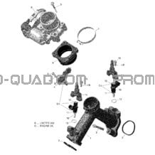 Rotax - Collecteur Admission Air Et Carter De Papillon - V2 pour Can-am Toutes les cylindrées 2022 Outlander 650 EFI - XT - CE
