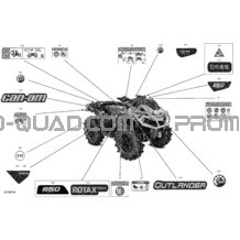 Carrosserie - Décalques pour Can-am Toutes les cylindrées 2022 Outlander 650 EFI - XMR - CE