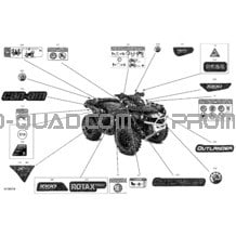 Carrosserie - Décalques pour Can-am Toutes les cylindrées 2022 Outlander 1000R EFI - XXC - CE