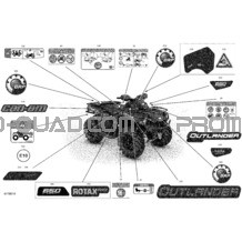 Carrosserie - Décalques pour Can-am Toutes les cylindrées 2022 Outlander MAX 650 EFI - XT - CE