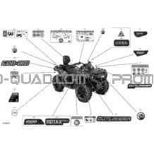 Carrosserie - Décalques pour Can-am Toutes les cylindrées 2022 Outlander MAX 1000R EFI - DPS - CE