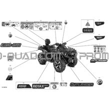 Carrosserie - Décalques pour Can-am Toutes les cylindrées 2022 Outlander MAX 1000R EFI - LTD - CE