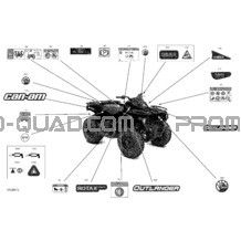Carrosserie - Décalques pour Can-am Toutes les cylindrées 2022 Outlander T 450 EFI - STD - T Regulation