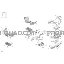 Carrosserie - Section Arrière pour Can-am Toutes les cylindrées 2022 Outlander T MAX 450 EFI - STD - T Regulation
