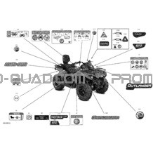 Carrosserie - Décalques pour Can-am Toutes les cylindrées 2022 Outlander T MAX 570 EFI - DPS - T Regulation