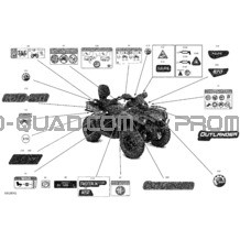 Carrosserie - Décalques pour Can-am Toutes les cylindrées 2022 Outlander T MAX 570 EFI - XT - T Regulation
