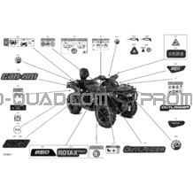 Carrosserie - Décalques pour Can-am Toutes les cylindrées 2022 Outlander T MAX 650 EFI - XT - T Regulation