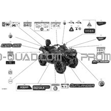 Carrosserie - Décalques pour Can-am Toutes les cylindrées 2022 Outlander T MAX 1000 EFI - DPS - T Regulation