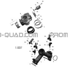 Rotax - Collecteur Admission Air Et Carter De Papillon - 211 pour Can-am Toutes les cylindrées 2022 Outlander T 6X6 - 1000 EFI - XU+ - T Regulation