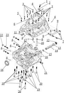 SOUS-ENS. CARTERS SUP. & INF. pour Segway Toutes les cylindrées Toutes les années FUGLEMAN UT10