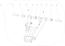 TRIANGLE ARRIERE INFERIEUR GAUCHE pour Segway Toutes les cylindrées Toutes les années SNARLER AT6L