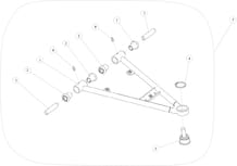 TRIANGLE AVANT INFERIEUR DROIT pour Segway Toutes les cylindrées Toutes les années SNARLER AT6L