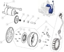 ENSEMBLE ALTERNATEUR   DEMARREUR pour Segway Toutes les cylindrées Toutes les années SNARLER AT6S