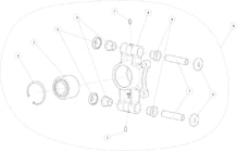 PIVOT DE ROUE ARRIERE GAUCHE NO SERIE    001782 pour Segway Toutes les cylindrées Toutes les années SNARLER AT6S