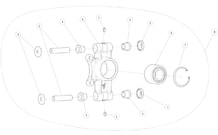 PIVOT DE ROUE ARRIERE DROIT    001782 pour Segway Toutes les cylindrées Toutes les années SNARLER AT6S