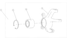 PIVOT DE ROUE AVANT GAUCHE pour Segway Toutes les cylindrées Toutes les années SNARLER AT6S