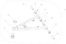 TRIANGLE AVANT INFERIEUR GAUCHE pour Segway Toutes les cylindrées Toutes les années SNARLER AT6S