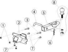 DISPOSITIF D ATTELAGE DE REMORQUE pour Segway Toutes les cylindrées Toutes les années SNARLER AT6S