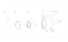 PIVOT DE ROUE AVANT GAUCHE pour Segway Toutes les cylindrées Toutes les années SNARLER AT6S LUXE