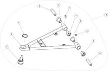 TRIANGLE AVANT INFERIEUR GAUCHE pour Segway Toutes les cylindrées Toutes les années SNARLER AT6S LUXE