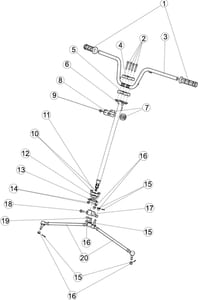 GUIDON pour Segway Toutes les cylindrées Toutes les années SNARLER AT6S STD