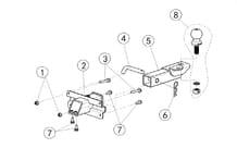 DISPOSITIF D ATTELAGE DE REMORQUE pour Segway Toutes les cylindrées Toutes les années SNARLER AT6S STD