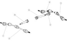 CARDANS (COURT) pour Segway Toutes les cylindrées Toutes les années SNARLER AT6S STD