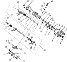 COMMANDE CHANGEMENT DE RAPPORT pour Segway Toutes les cylindrées Toutes les années VILLAIN SX10E