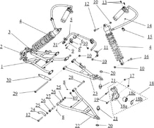 ENSEMBLE SUSPENSION AVANT pour Segway Toutes les cylindrées Toutes les années VILLAIN SX10X