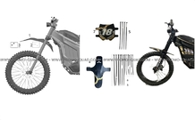 GARDE-BOUE AVANT   PLAQUE A NUMERO pour Talaria Toutes les cylindrées Toutes les années STING 3000 OFF ROAD