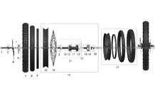 ENSEMBLE ROUE ARRIERE pour Talaria Toutes les cylindrées Toutes les années STING TL4000 LIMITED