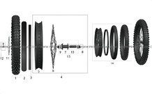 ENSEMBLE ROUE AVANT pour Talaria Toutes les cylindrées Toutes les années XXX 2500 40AH ENDURO