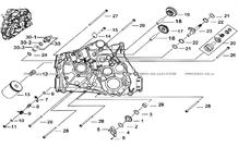 CARTER MOTEUR GAUCHE 1 pour Tgb Toutes les cylindrées Toutes les années BLADE 550 FLX