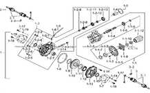 ENSEMBLE DIFFERENTIEL ARRIERE pour Tgb Toutes les cylindrées Toutes les années BLADE 550 FLX