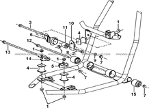 SUPPORTS MOTEUR pour Tgb Toutes les cylindrées Toutes les années BLADE 550 FLX