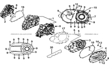 CARTER MOTEUR pour Tgb Toutes les cylindrées Toutes les années BLADE 600 FLX