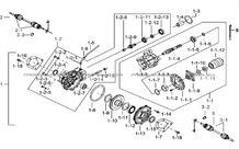 ENSEMBLE DIFFERENTIEL ARRIERE pour Tgb Toutes les cylindrées Toutes les années BLADE 600 FLX