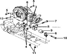 SUPPORTS DIFFERENTIEL ARRIERE pour Tgb Toutes les cylindrées Toutes les années BLADE 600 FLX