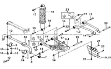 SUSPENSION ARRIERE pour Tgb Toutes les cylindrées Toutes les années BLADE 600 FLX