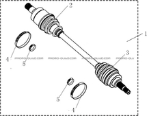 CARDAN AVANT DROIT pour Hytrack Toutes les cylindrées Toutes les années MP4-8