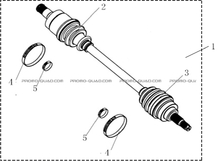 CARDAN ARRIERE DROIT pour Hytrack Toutes les cylindrées Toutes les années MP4-8