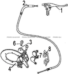 SYSTEME DE FREINAGE DU FREIN DE PARC A CABLE pour Hytrack Toutes les cylindrées Toutes les années MP4-8