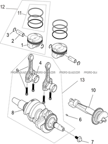 ENSEMBLE VILEBREQUIN   PISTON   BALANCIER pour FUGLEMAN UT10 CREW