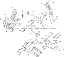 ENSEMBLE SUSPENSION ARRIERE pour FUGLEMAN UT10 CREW